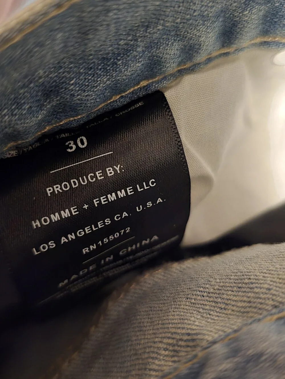 HOMME + FEMME Denim wear Light Wash Jeans with Gold Glitter Side Stripe